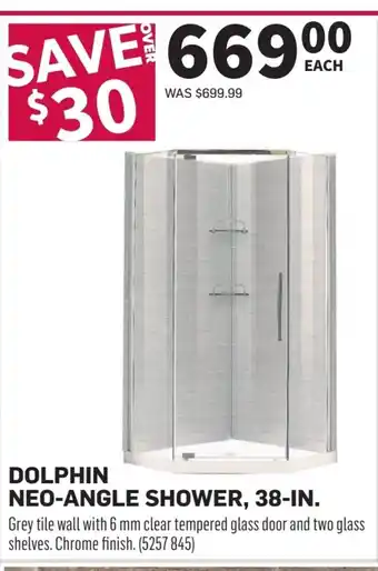 Co-op DOLPHIN NEO-ANGLE SHOWER, 38-IN. offer