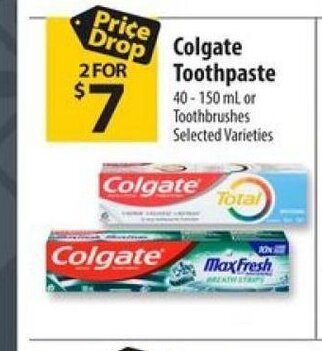 Co-op Colgate Toothpaste offer