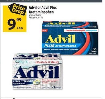 Co-op Advil or Advil Plus Acetaminophen offer