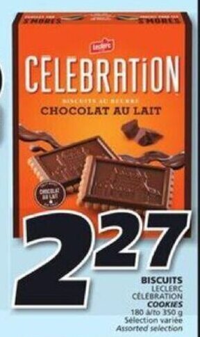 IGA LECLERC CELEBRATION COOKIES 180 to 350 g offer