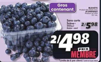 IGA BLUEBERRIES 551 mL offer