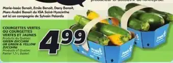 IGA GREEN ZUCCHINI OR GREEN&YELLOW ZUCCHINI offer
