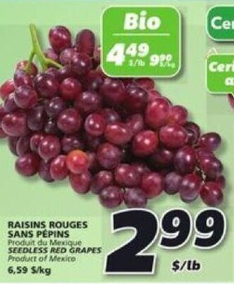 IGA SEEDLESS RED GRAPES offer