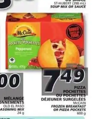 IGA PIZZA POCHETTES OU POCHETTES DÉJEUNER SURGELÉES offer