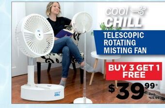 Showcase Cool chill telescopic rotating misting fan offer