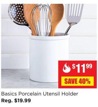 Kitchen Stuff Plus Basics porcelain utensil holder offer