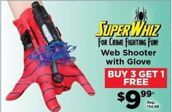Showcase SUPER WHIZ web shooter with glove offer