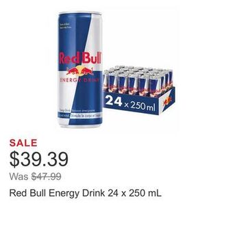 Costco Red bull energy drink 24 x 250 ml offer