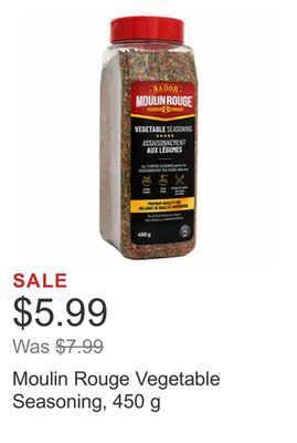 Costco Moulin rouge vegetable seasoning, 450 g offer