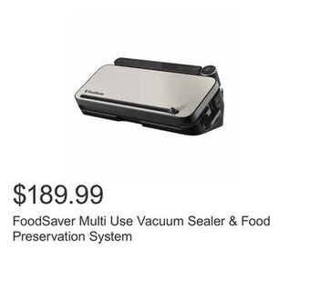 Costco Foodsaver multi use vacuum sealer & food preservation system offer