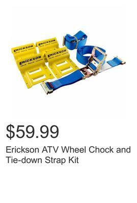 Costco Erickson atv wheel chock and tie-down strap kit offer