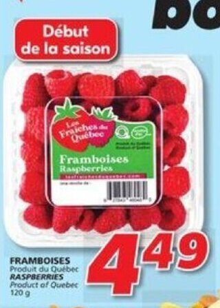 IGA RASPBERRIES 120 g offer