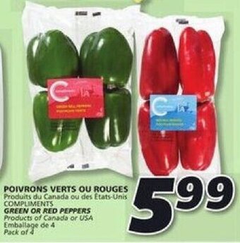 IGA GREEN OR RED PEPPERS offer