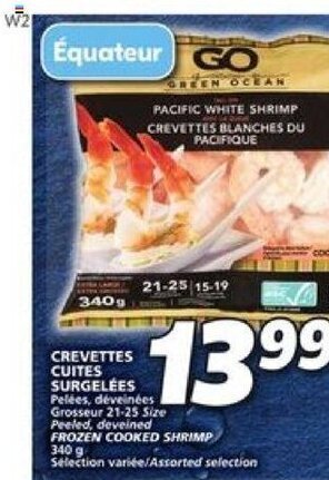 IGA FROZEN COOKED SHRIMP 340 g offer
