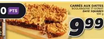 IGA BOULANGERIE ST-DONAT DATE SQUARES 500 g offer
