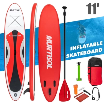 Best Buy 11ft inflatable stand up paddle board ultra-thick durable pvc w/premium sup accessories & carry bag |upgraded paddle boards w offer