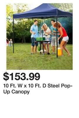 Wayfair 10 ft. w x 10 ft. d steel pop-up canopy offer
