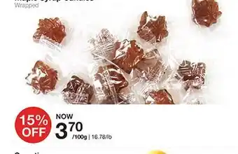 Bulk Barn Maple syrup candies wrapped offer
