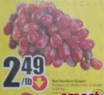 FreshCo Red Seedless Grapes offer