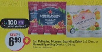 FreshCo San Pellegrino Momenti Sparkling Drink 6x330 mL or Naturali Sparkling Drink 6x330 mL offer