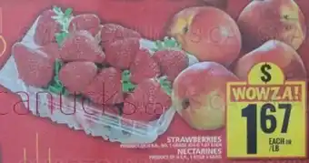 Food Basics Strawberries, Nectarines offer