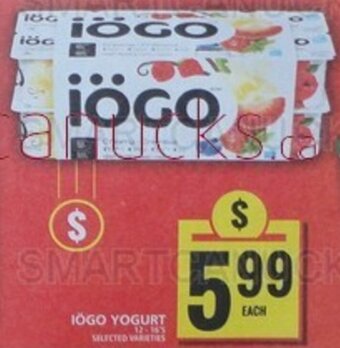 Food Basics IÖGO YOGURT offer