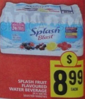 Food Basics SPLASH FRUIT FLAVOURED WATER BEVERAGE offer