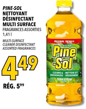 Korvette PINE-SOL NETTOYANT DÉSINFECTANT MULTI SURFACE FRAGRANCES ASSORTIES 1,41 L offer