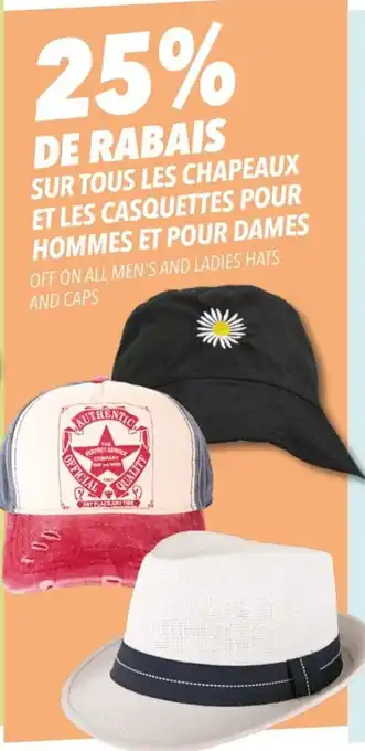 Korvette ALL MEN'S AND LADIES HATS offer