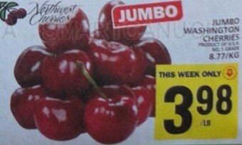 Food Basics JUMBO WASHINGTON CHERRIES offer