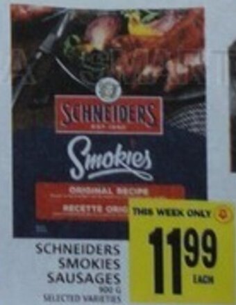 Food Basics SCHNEIDERS SMOKIES SAUSAGES offer