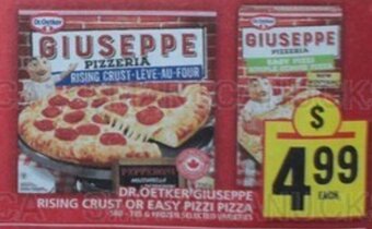 Food Basics DR.OETKER GIUSEPPE RISING CRUST OR EASY PIZZI PIZZA offer