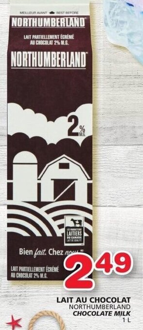 Marches Tradition NORTHUMBERLAND CHOCOLATE MILK 1 L offer