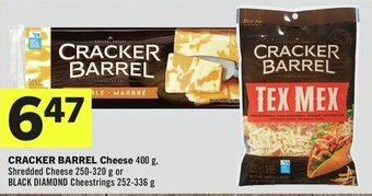 IGA CRACKER BARREL Cheese 400 g, Shredded Cheese 250-320 g or BLACK DIAMOND Cheestrings 252-336 g offer
