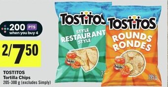 IGA TOSTITOS Tortilla Chips 205-300 g offer
