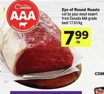 IGA Eye of Round Roasts cut by your meat expert offer