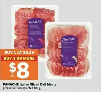 IGA PANACHE Italian Sliced Deli Meats product of Italy selected 100 g offer