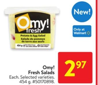 Walmart Omy! fresh salads offer