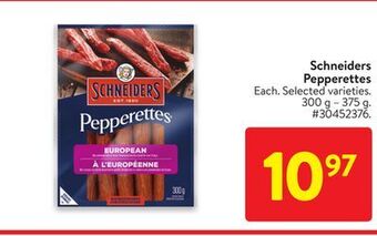 Walmart Schneiders pepperettes offer