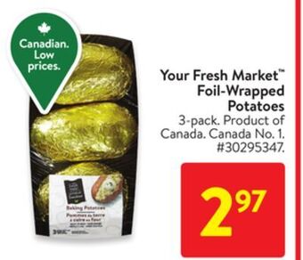 Walmart Your fresh market foil-wrapped potatoes offer