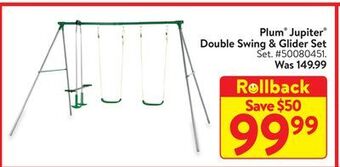 Walmart Plum® jupiter® double swing & glider set offer