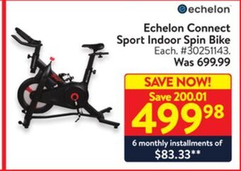 Walmart Echelon connect sport indoor spin bike offer