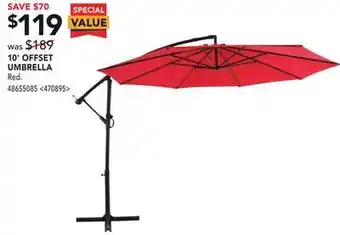 Lowe's 10' offset umbrella offer