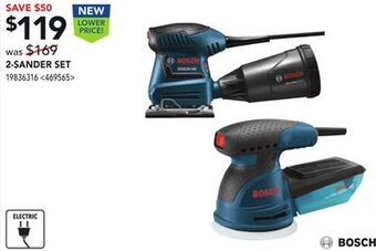 Lowe's Bosch 2-sander set offer