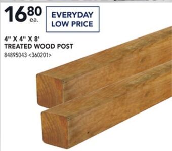 Lowe's 4 x 4 x 8' treated wood post offer
