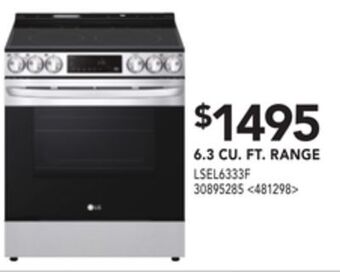 Lowe's Lg 6.3 cu. ft. range offer