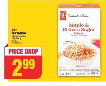 No Frills Pc® oatmeal, 264-344 g offer