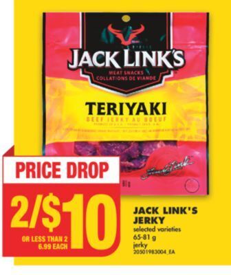 No Frills Jack link's jerky, 65-81 g offer