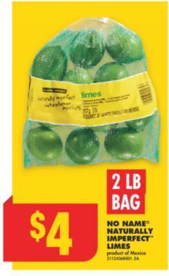 No Frills No name® naturally imperfect™ limes, 2 lb bag offer