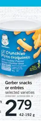 Fortinos Gerber snacks or entrées 42 -192 g offer